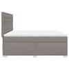 vidaXL Boxspring met matras stof taupe 180x200 cm