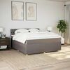 vidaXL Boxspring met matras stof taupe 180x200 cm