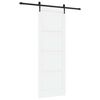 vidaXL Schuifdeur ORKDAL Wit en zwart 83 x 232 cm Massief grenenhout