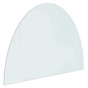 vidaXL Vuurplaats Glazen Plaat Doorzichtig 800 x 600 mm Glas