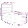 vidaXL Boxspringbed met matras Lichtgrijs 100 x 200 cm Stof