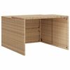 vidaXL Garage voor robotmaaier 86x90x52/57 cm poly rattan beige