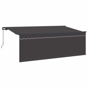 vidaXL Uitschuifbare luifel Antraciet 400 x 200 cm