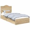 vidaXL Opslag bed met lade Sonoma Eiken 100 x 200 cm Bewerkt hout