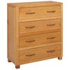 vidaXL Kast met lade Bruin 80 x 35 x 95 cm Massief Eikenhout