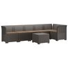 vidaXL 6-Zits Tuin Sofa met Kussens Rattan Look PP Lichtgrijs
