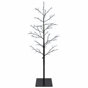 vidaXL Micro berken kerstboom Zwart 120 cm Staal 279 LED's