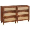 vidaXL Dressoir set 2 pcs Bruin 60 x 33,5 x 75 cm Massief Mango Hout