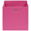 vidaXL Opbergboxen 4 st 28x28x28 cm nonwoven stof roze
