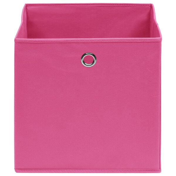 vidaXL Opbergboxen 4 st 28x28x28 cm nonwoven stof roze