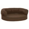 vidaXL Hondenbed ergonomisch linnen-look 60x42 cm bruin