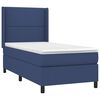 vidaXL Boxspring met matras stof blauw 90x190 cm