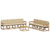 vidaXL Buiten bankenset 9 st Wit en Beige