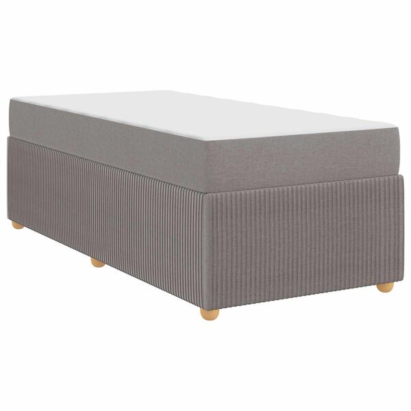 vidaXL Bedframe met matras Taupe 90 x 190 cm Stof