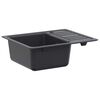 vidaXL Keukenspoelbak met afdruipplaat Graniet 57,5 x 46 x 28 cm