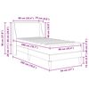 vidaXL Bedframe met matras Lichtgrijs 90 x 200 cm Polyester