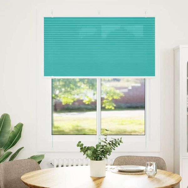 vidaXL Pliss&eacute; rolgordijn 105x150cm stofbreedte 104,4cm petrol groen