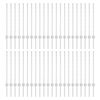 vidaXL Ingelaten hekpost 44 pcs Zilverkleurig 120 cm