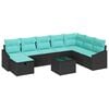 vidaXL Tuin Sofa Set 9 st poly rattan