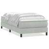 vidaXL Boxspring met matras fluweel lichtgrijs 100x220 cm
