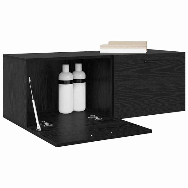 vidaXL Wandkast Zwart Eiken 100 x 36,5 x 35 cm Bewerkt hout