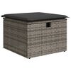 vidaXL 9-delige Loungeset met kussens poly rattan grijs