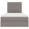 vidaXL Opslag bed met matras met matras Taupe 120 x 190 cm Stof