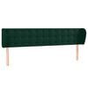 vidaXL Hoofdbord met randen 203x23x78/88 cm fluweel donkergroen