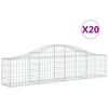 vidaXL Schanskorven 20 st gewelfd 200x30x40/60 cm gegalvaniseerd ijzer