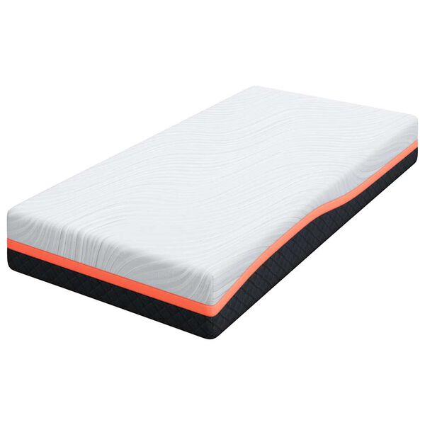 vidaXL Matras Wit en Grijs 90 x 200 cm Schuim