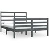 vidaXL Bedframe massief grenenhout grijs 150x200 cm