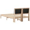 vidaXL Bedframe Bruin en lichtgrijs 135 x 190 cm Massief grenenhout