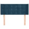 vidaXL Hoofdbord met randen 93x16x78/88 cm fluweel donkerblauw
