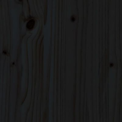 vidaXL Tuinvoetenbank massief grenenhout zwart