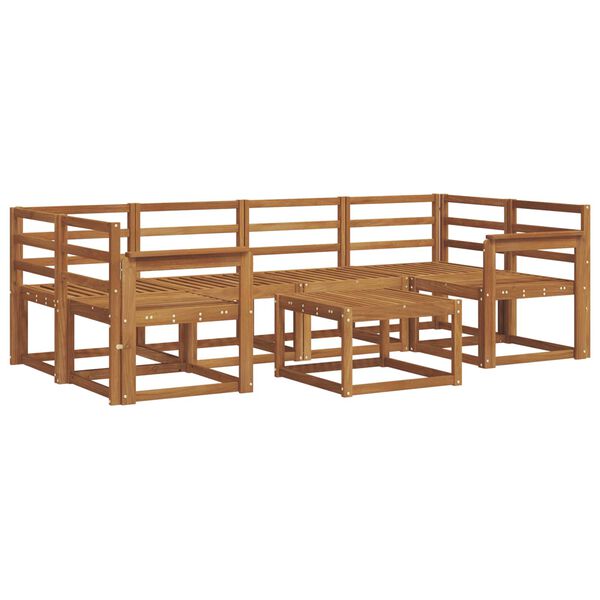 vidaXL Buiten bankenset 7 pcs Naturel Massief Acaciahout
