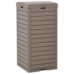vidaXL Vuilnisbak voor buiten 41x41x86 cm polypropeen lichtbruin