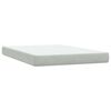 vidaXL Boxspring met matras fluweel lichtgrijs 160x220 cm
