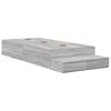 vidaXL Opbergbedframe met lade Grijs Sonoma 75 cm Bewerkt hout