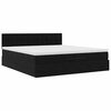 vidaXL Ottoman bed met matras 180x200cm fluweel zwart