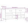 vidaXL Schoenenbank 102x35x55 cm bewerkt hout betongrijs
