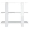 vidaXL Boekenkast/kamerscherm 100x30x87 cm hoogglans wit