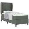 vidaXL Boxspring bed met hoofdeinde Donkergrijs 80 x 200 cm Stof