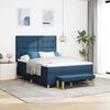 vidaXL Boxspring bed met matras met hoofdeinde Blauw 140 x 200 cm Stof