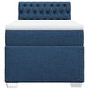 vidaXL Boxspring met matras stof blauw 90x200 cm