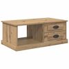 vidaXL Salontafel Artisan Eiken 90 x 50 x 35 cm Bewerkt hout
