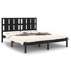 vidaXL Bedframe massief grenenhout zwart 160x200 cm