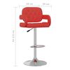 vidaXL Barstoelen 2 st kunstleer rood