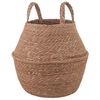 vidaXL Plantenpot met handvatten Naturel &Oslash; 22 x 20 cm 100% Zeegras