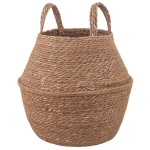 vidaXL Plantenpot met handvatten Naturel &Oslash; 22 x 20 cm 100% Zeegras