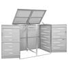 vidaXL Containerberging dubbel 138x77,5x112,5 cm roestvrij staal